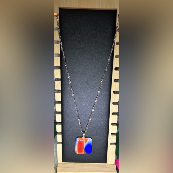 Artisan Fused Glass Pendant - Picture 3 of 12